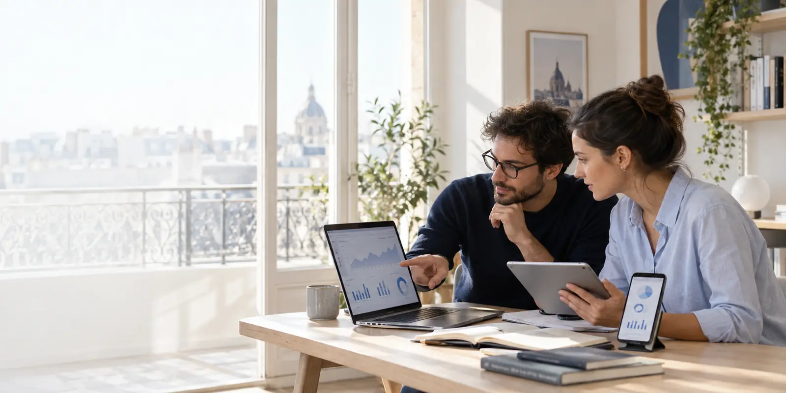 Équipe analysant la vitesse d’un service web sur plusieurs appareils